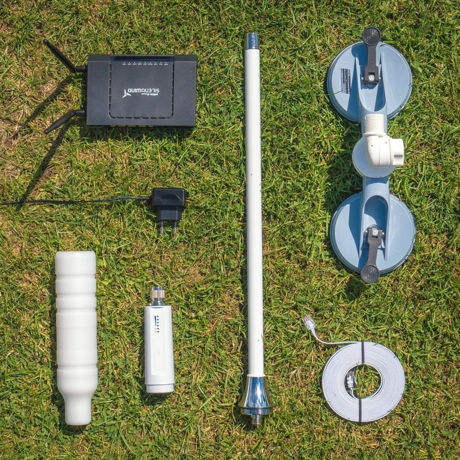Test WLAN Verstärker Antennen Silentwind WebCatcher 14