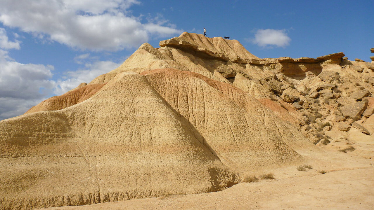 Einer der Felsformationen in der Bardenas Reales in Spanien