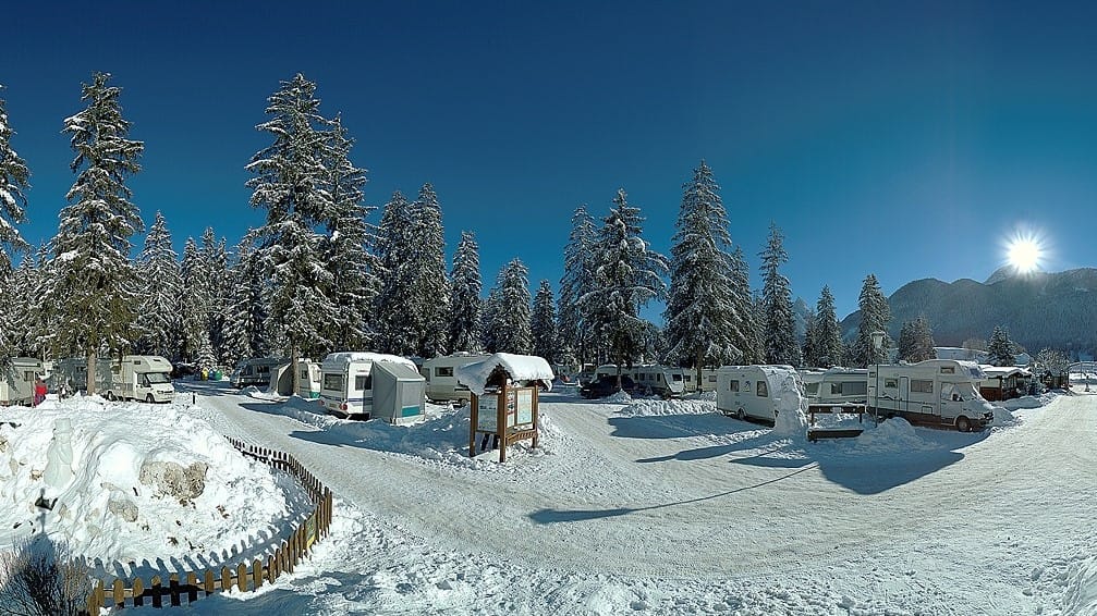Wintercamping auf dem Olympia Camping im Pustertal