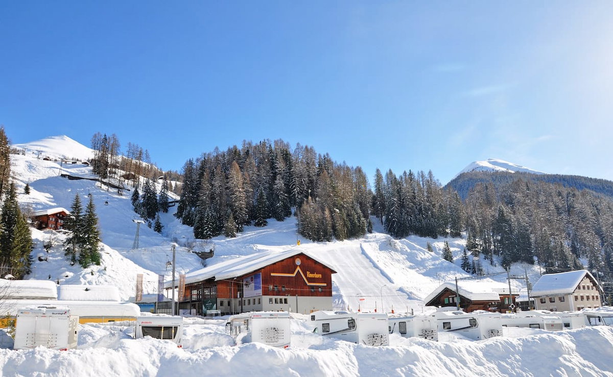 Ein toller Platz fuer Wintercamping auf der RinerLodge