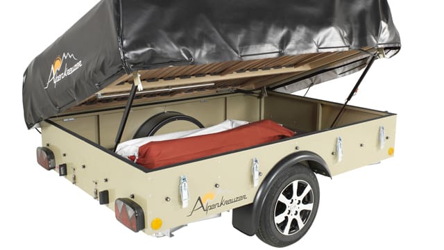 Der zusammengeklappte Faltcaravan von Dorema Foto(c)Dorema