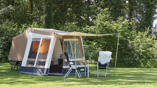 Der Dorema Faltcaravan auseinandergeklappt Foto (c) Dorema