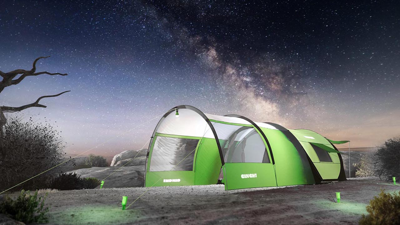 Das Cinch! Pop Up Tent unter Sternen