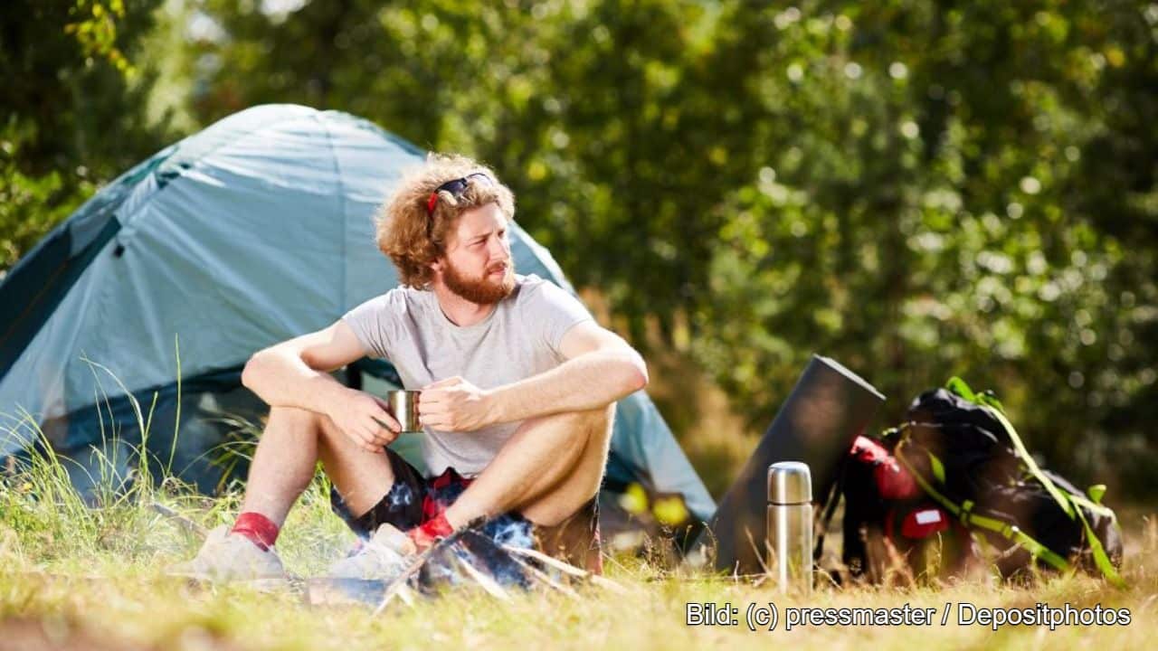 1-Personen-Zelt mit Camper