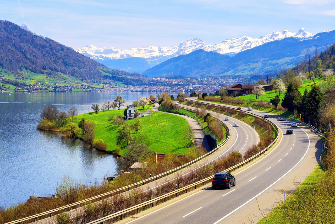 E-Vignette Schweiz Berge See