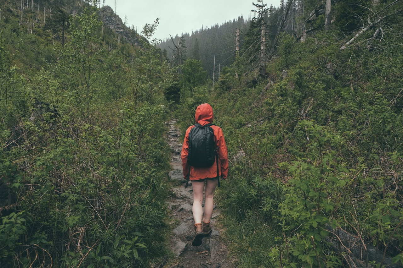 Regenponcho beim Trekking