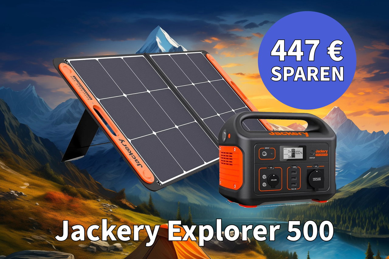 Camper aufgepasst: Powerstation Jackery 500 vor dem Black Friday so günstig wie noch nie! Nie mehr für Strom zahlen.