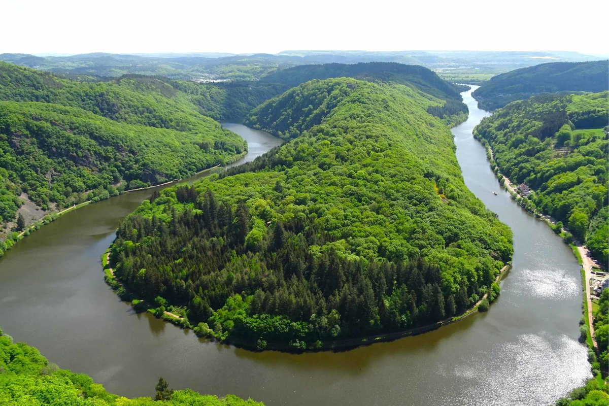 Eines der bekanntesten Fotomotive des Saarlands: die Saarschleife bei Mettlach. © Katja Scholz