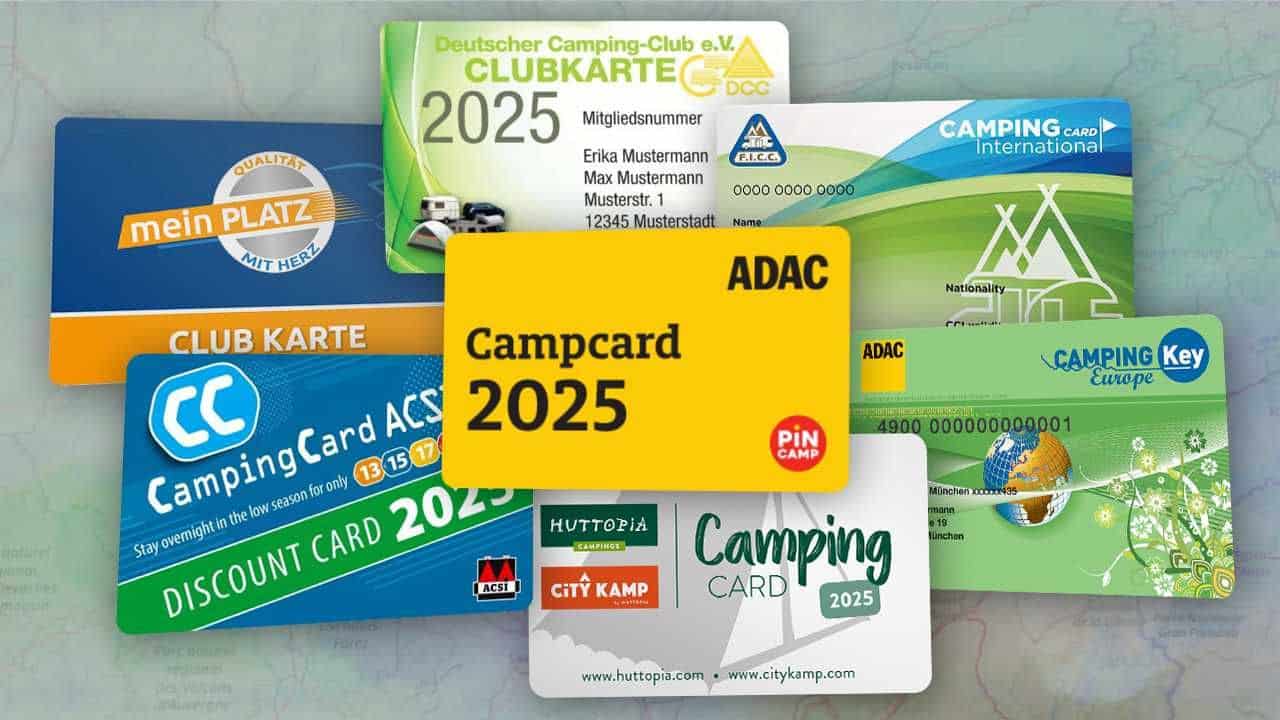 Campingcards Rabattkarten 2025 im Vergleich