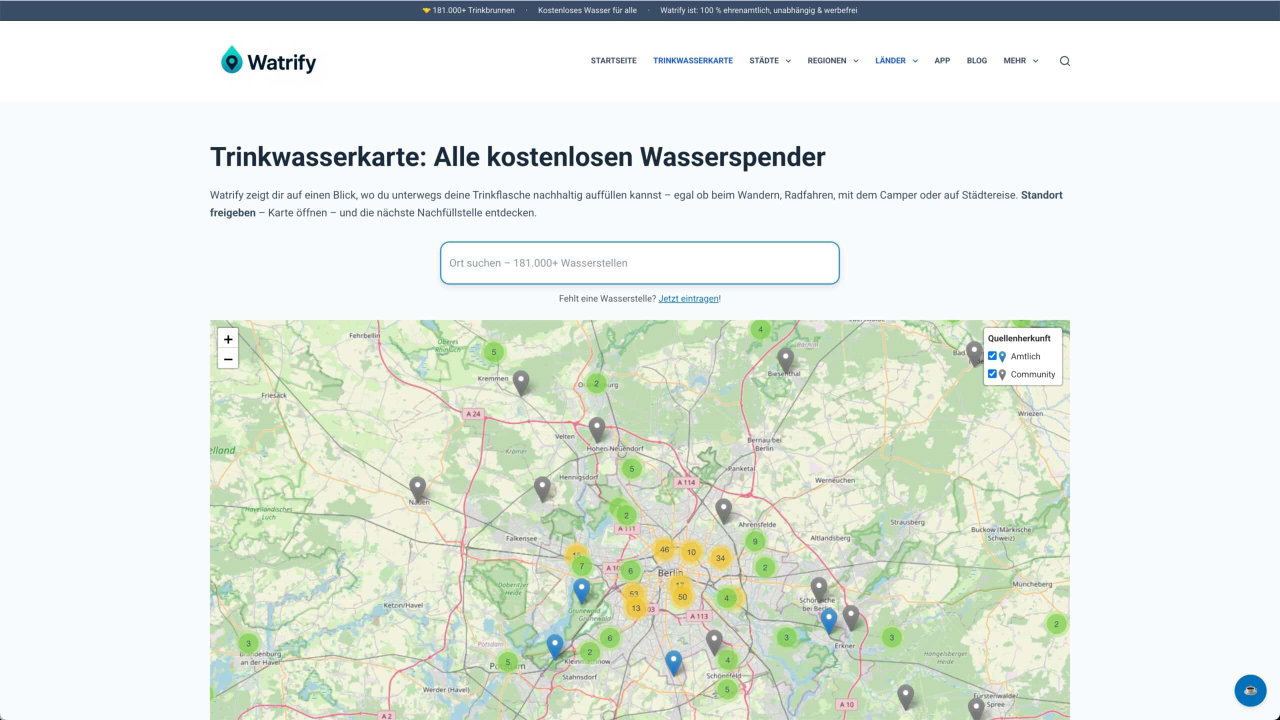 Watrify Wasser App