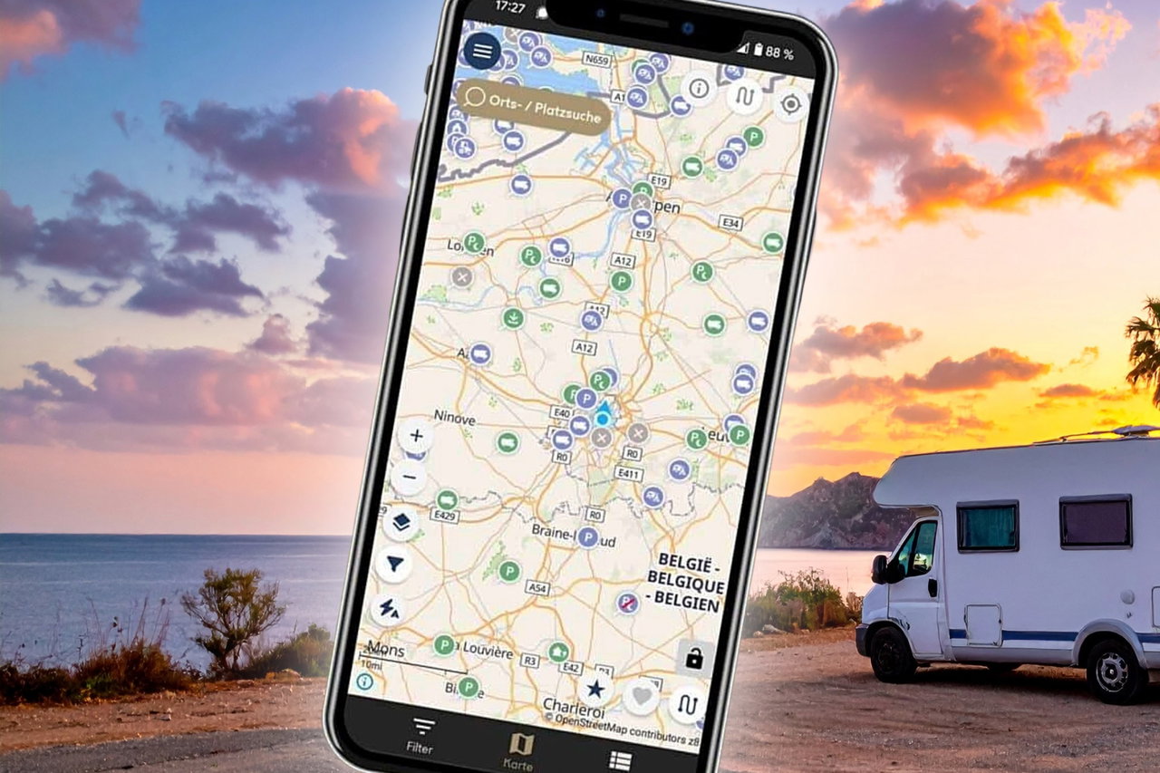 Camping-App Stellplatz am Meer